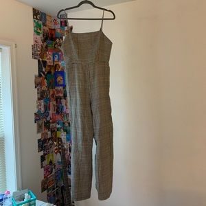 Plaid Jumper with Spaghetti Straps